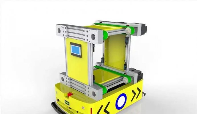 AGV小車是工業(yè)自動化物流的標志（無線充電）