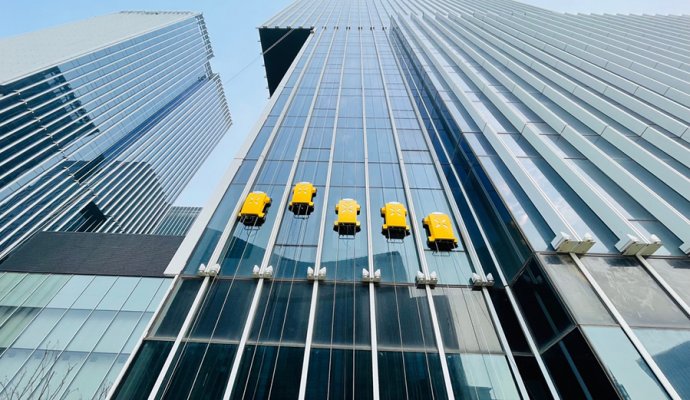 玻璃幕墻清潔機器人介紹與充電方案（無線充電）